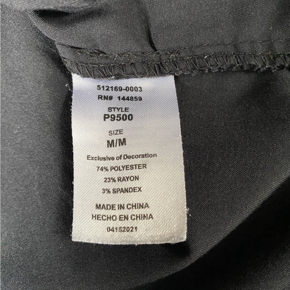 Adar Pro Women's Black Scrub Top Size M - Picture 6 of 8